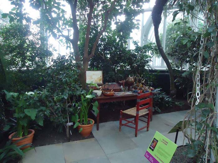 A re-creating of Frieda Khalo's studio overlooking the garden at "Frida Kahlo: Art, Garden, Life" exhibit at The New York Botanical Garden. Photo: NY Arts/J. Gora