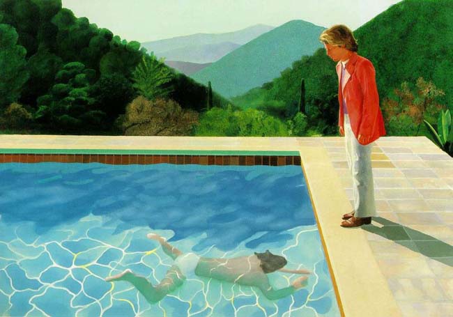 David Hockney, "Portrait of an Artist (Pool with Two Figures)" 1972
