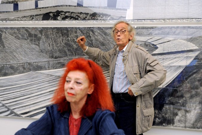  Christo and Jeanne-Claude at a news conference for “Over the River” in 2009. Credit Dominic Favre/European Pressphoto Agency 